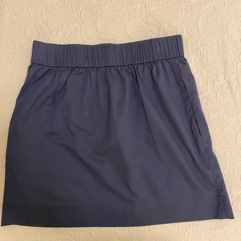 J Crew Blue Cotton Skirt - Size 6